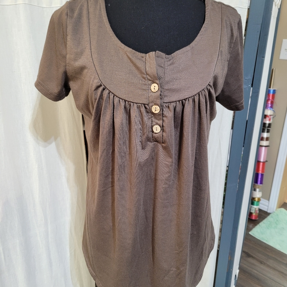(4084) No source tag, Women's Top, Brown, L, (4084)